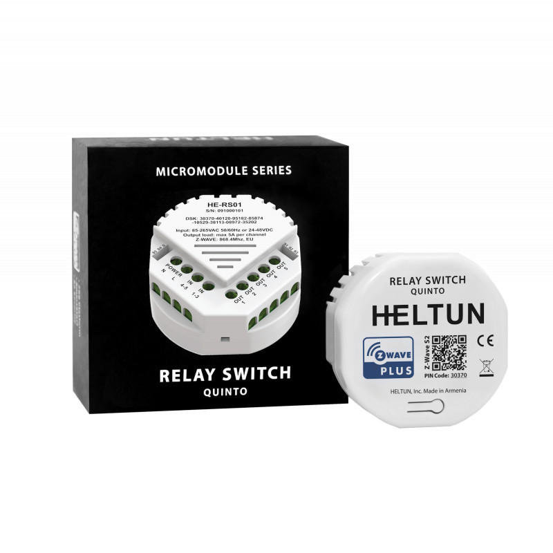 Relay Switch Quinto (5x5A) Heltun HE-RS01