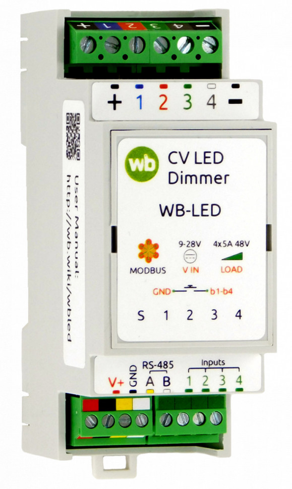 Wiren Board  RS-485, Modbus RTU 4-channel dimmer WB-LED