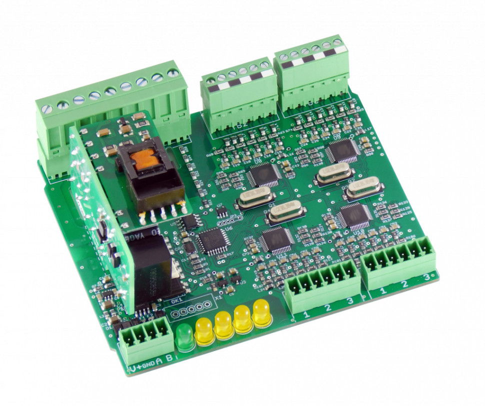 Wiren Board Multi-circuit energy meter with RS-485, Modbus RTU for industrial metering of four three-phase loads WB-MAP12E