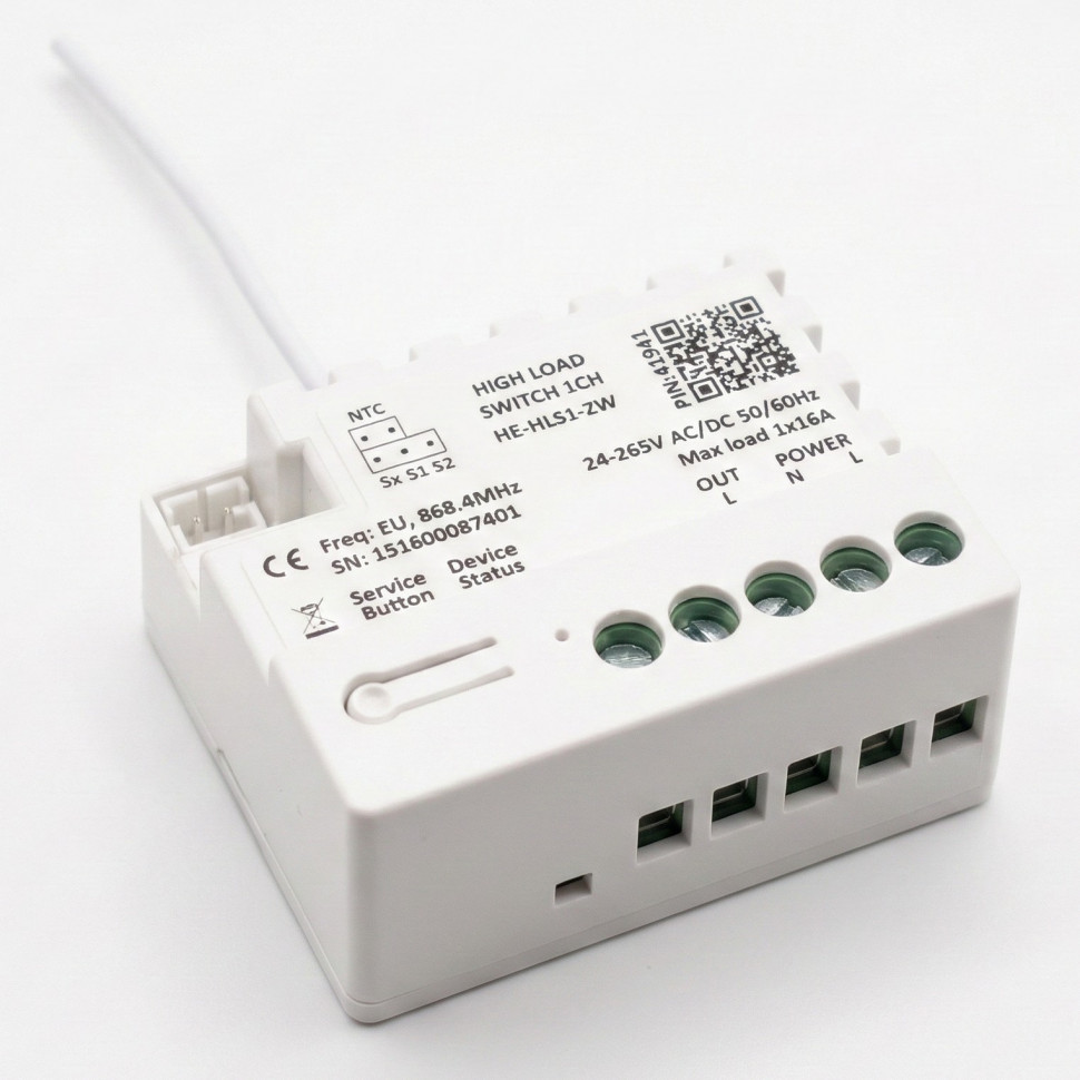 High Load Switch 1 Channel (1x16A) Heltun HLS1-ZW