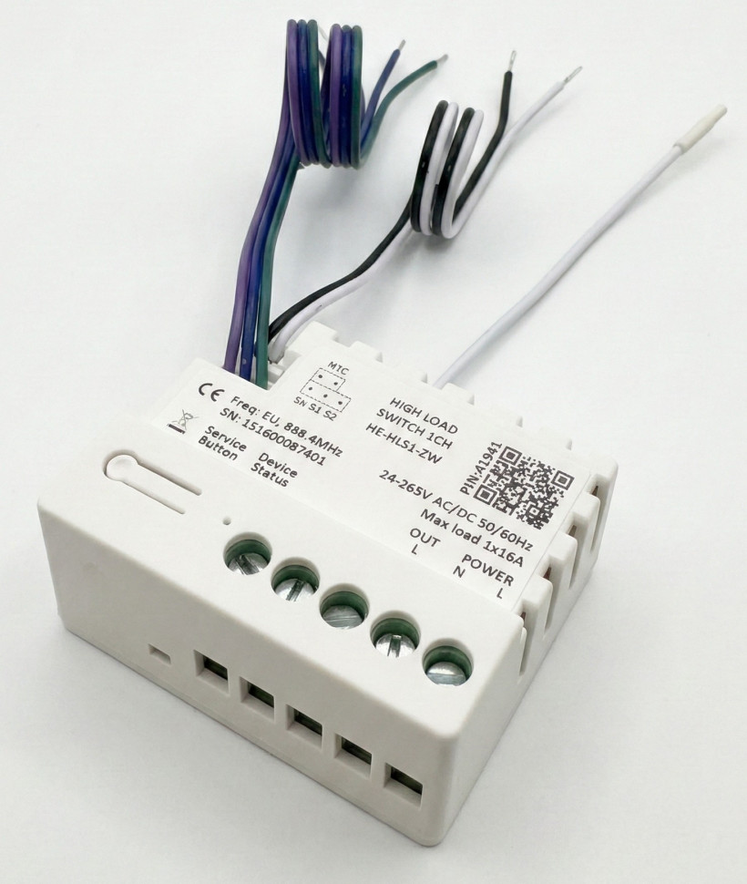 High Load Switch 1 Channel (1x16A) Heltun HLS1-ZW