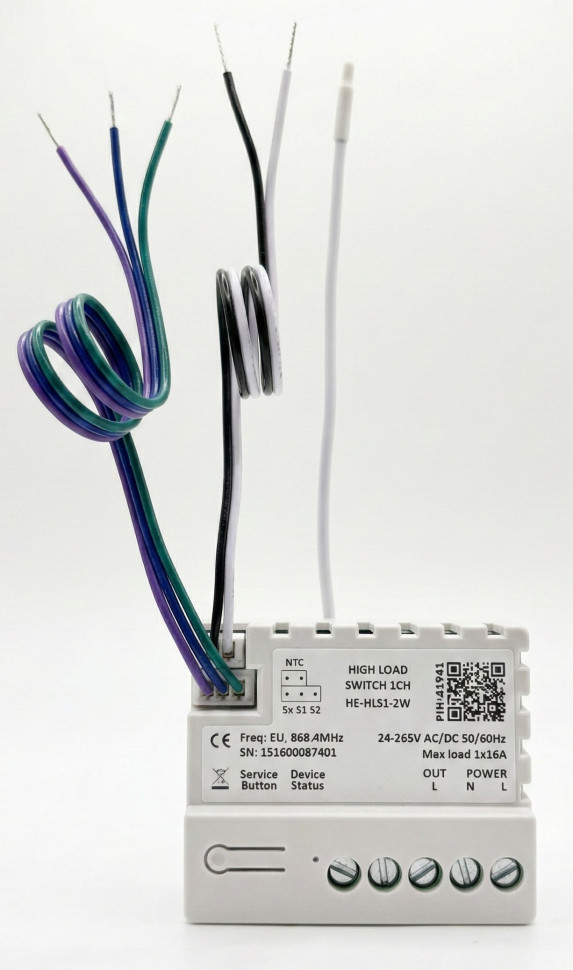 High Load Switch 1 Channel (1x16A) Heltun HLS1-ZW