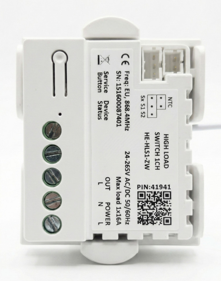 High Load Switch 1 Channel (1x16A) Heltun HLS1-ZW