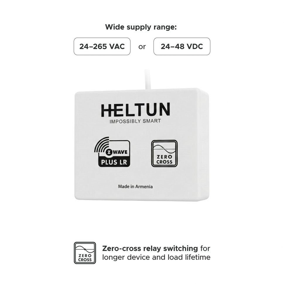 High Load Switch 1 Channel (1x16A) Heltun HLS1-ZW