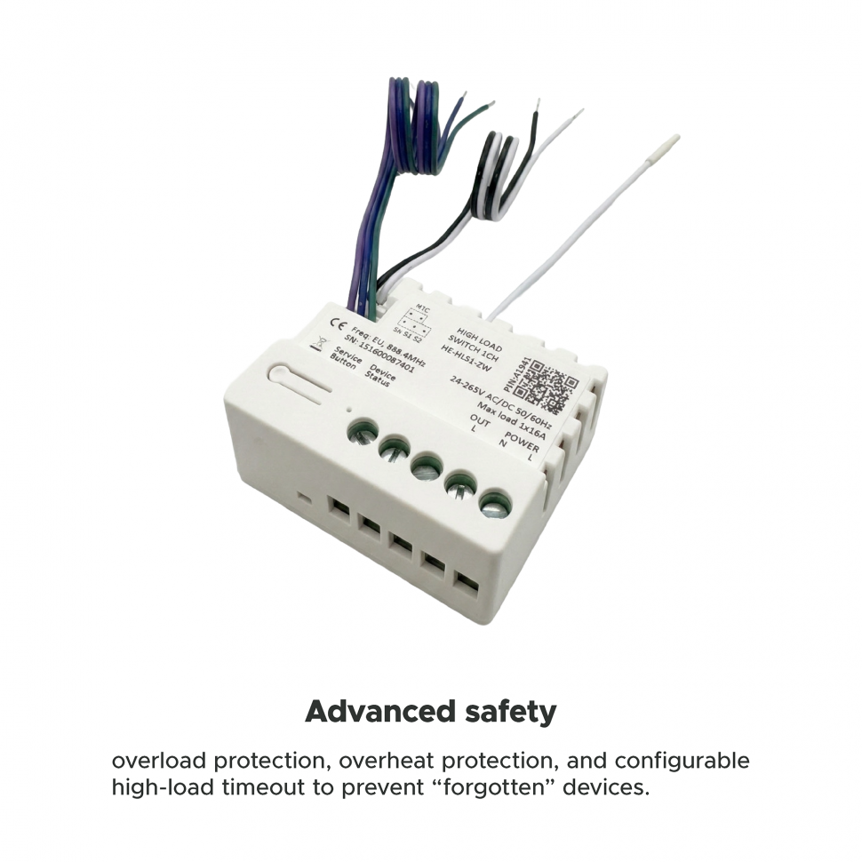 High Load Switch 1 Channel (1x16A) Heltun HLS1-ZW