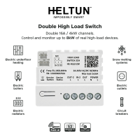 Double High Load Switch (2x16A) Heltun HLS2-ZW