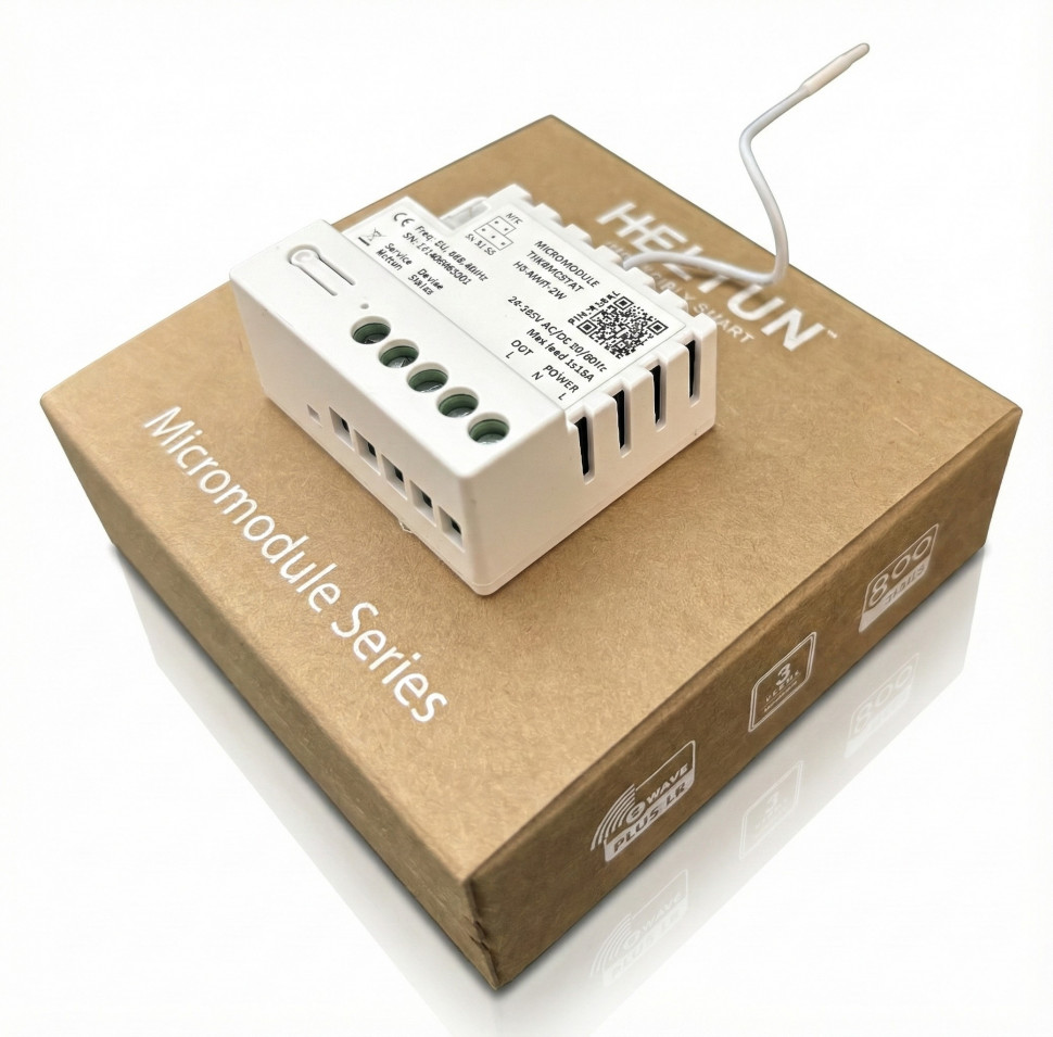 Micromodule Thermostat 1 Channel (1x16A) with 3m NTC sensor Heltun MMT-ZW