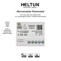 Micromodule Thermostat 1 Channel (1x16A) with 3m NTC sensor Heltun MMT-ZW