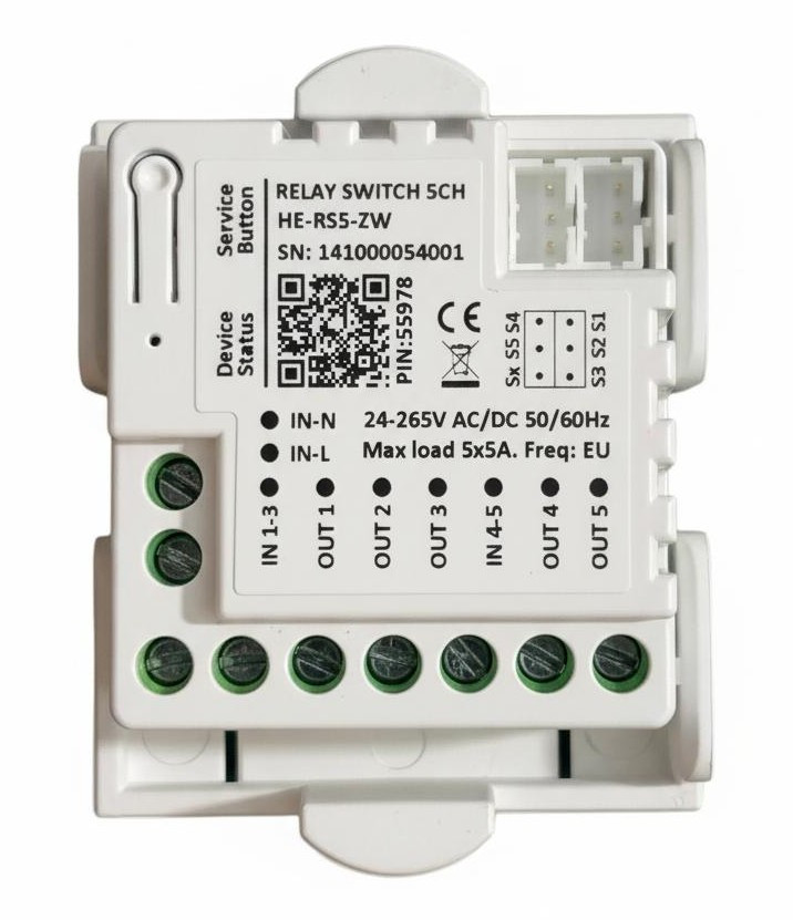 Relay Switch Quinto 5 Channel (5x5A) Heltun RS5-ZW