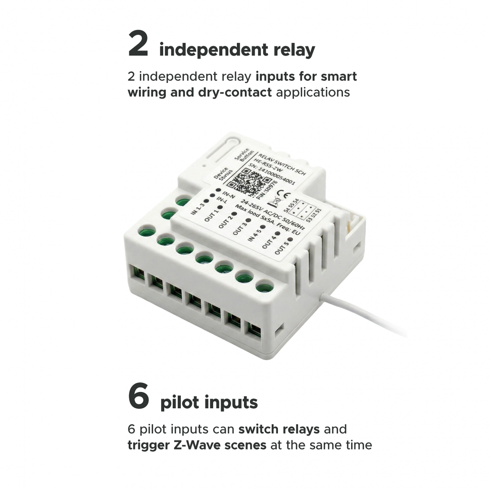 Relay Switch Quinto 5 Channel (5x5A) Heltun RS5-ZW