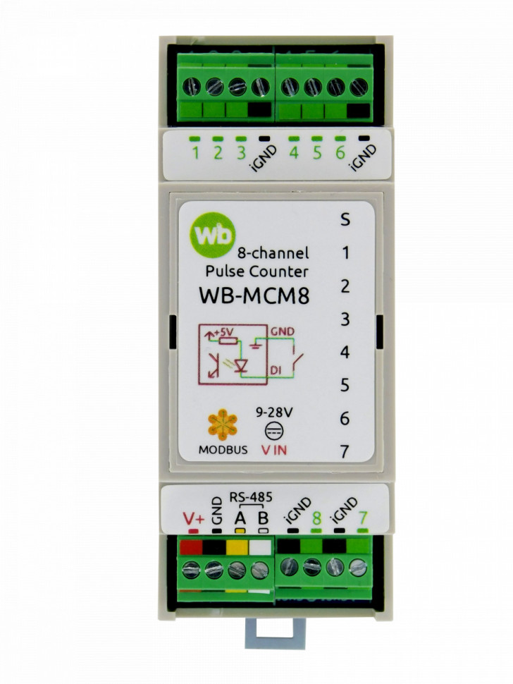 Wiren Board 8-channel pulse counter module WB-MCM8